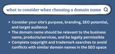 What to consider when choosing a domain name