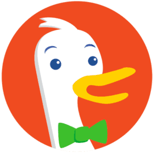 DuckDuckGo logo on white background