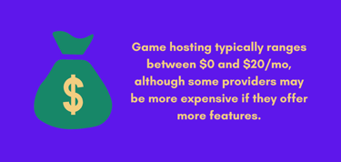 Game server hosting costs