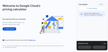 Google Cloud pricing calculator