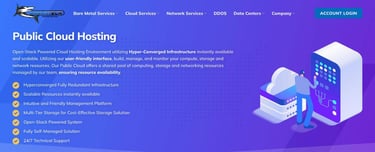 A screenshot of Sharktech homepage
