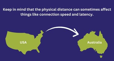 Latency and distance linked