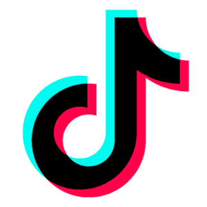 TikTok logo on white background