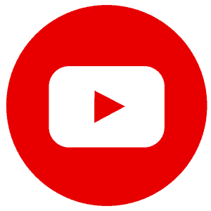 Youtube logo on white background