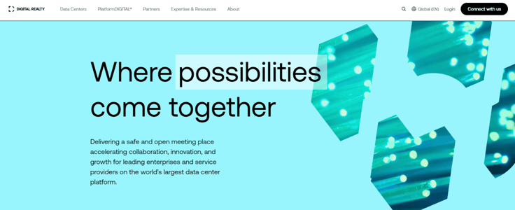 Digital Realty homepage