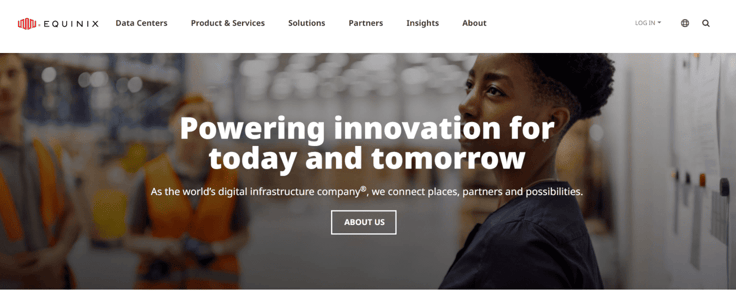 Equinix homepage