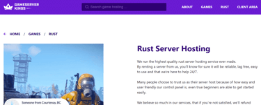 Gameserverkings homepage