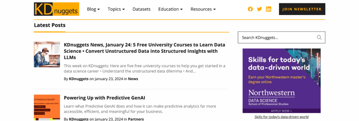 KDnuggets homepage
