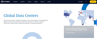 NTT Global Data Centres homepage