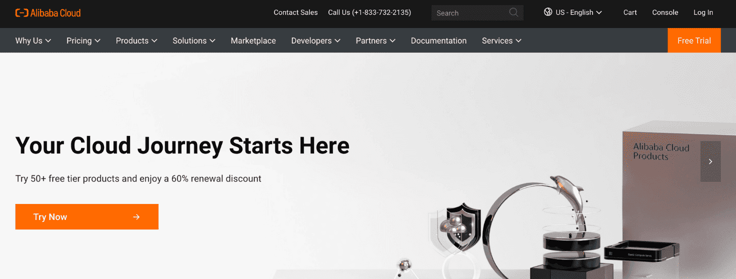 Alibaba Cloud screenshot
