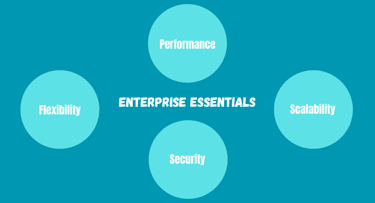 A diagram showing enterprise essentials.