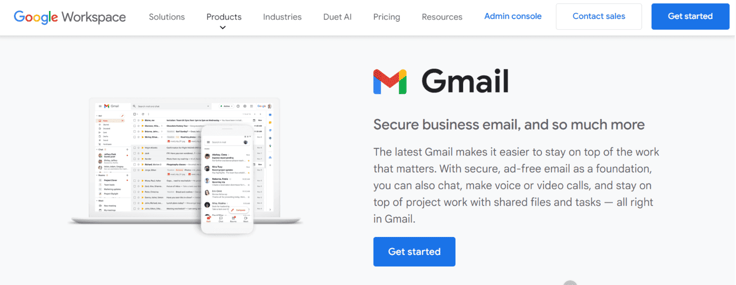Gmail business email product landing page Gmail business email product landing page