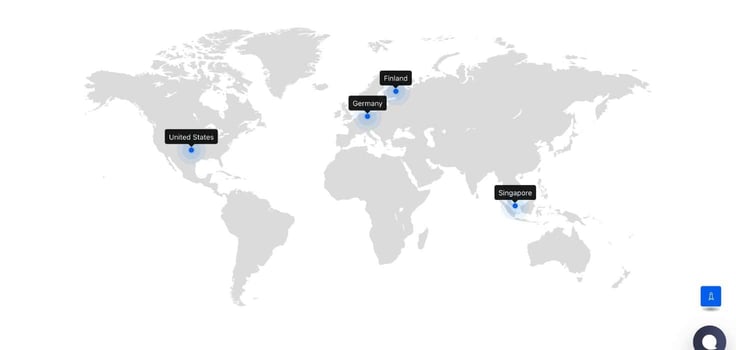 SatisfyHost Data Center Map SatisfyHost Data Center Map
