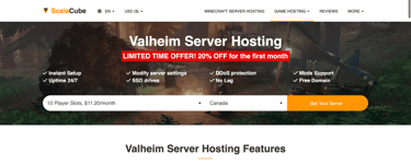 ScalaCube Valheim page screenshot