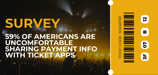 Survey: 59% of Americans Are Uncomfortable Sharing Payment Info With StubHub, Ticketmaster, and Other Ticket Apps