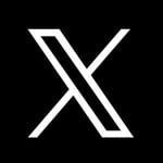 X logo on black background