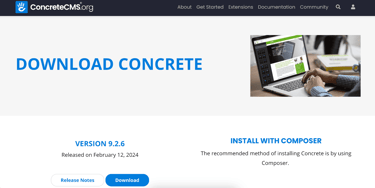Concrete5 download page