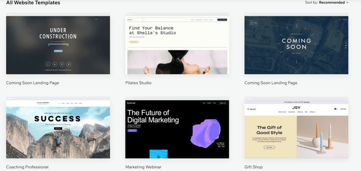 Wix templates Wix templates