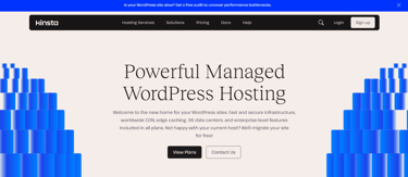 Kinsta WordPress hosting landing page