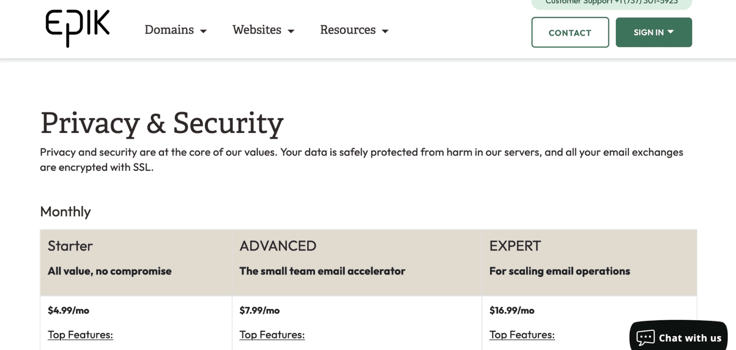Epik email webpage Epik email webpage