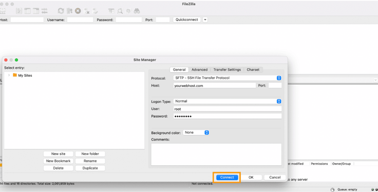 FileZilla Screenshot FileZilla Screenshot