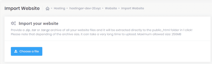 Hostinger import website screenshot Hostinger import website screenshot