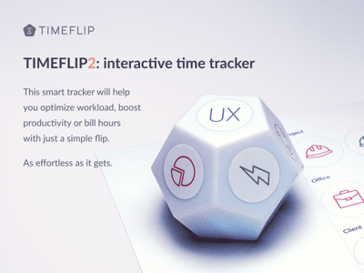 TIMEFLIP2 description with photo of the TIMEFLIP2 device and text describing its purpose TIMEFLIP2 description with photo of the TIMEFLIP2 device and text describing its purpose
