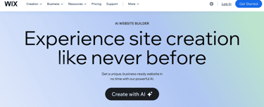 A screenshot of a Wix webpage