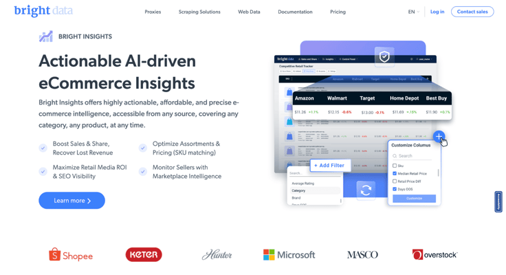 Bright Insights webpage