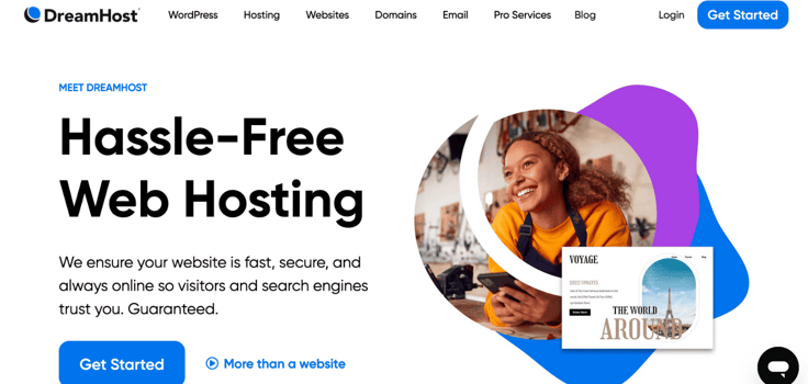 DreamHost homepage