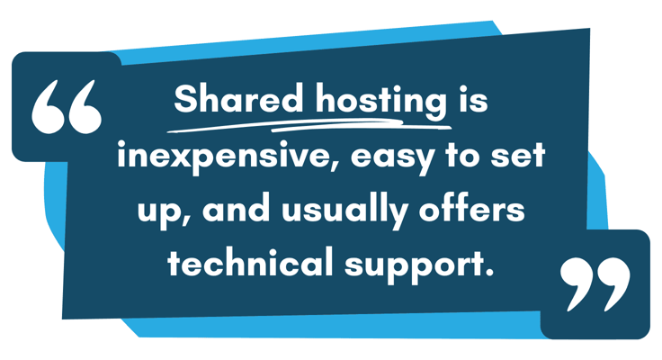 Shared hosting pros text box Shared hosting pros text box