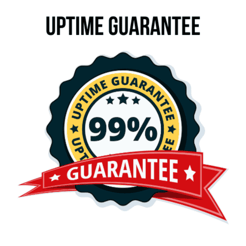 Uptime guarantee vector image Uptime guarantee vector image