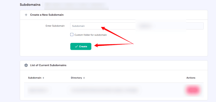 subdomain hostinger
