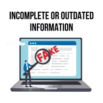 Incomplete or outdated info illustration