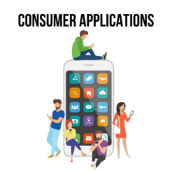 Consumer applications illustration Consumer applications illustration