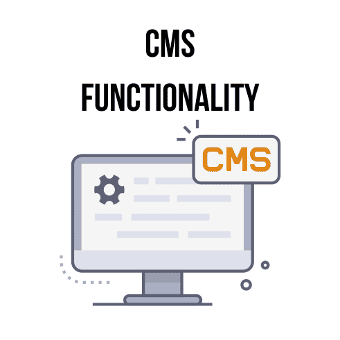 CMS functionality illustration CMS functionality illustration