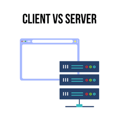client-side versus server-side illustration client-side versus server-side illustration