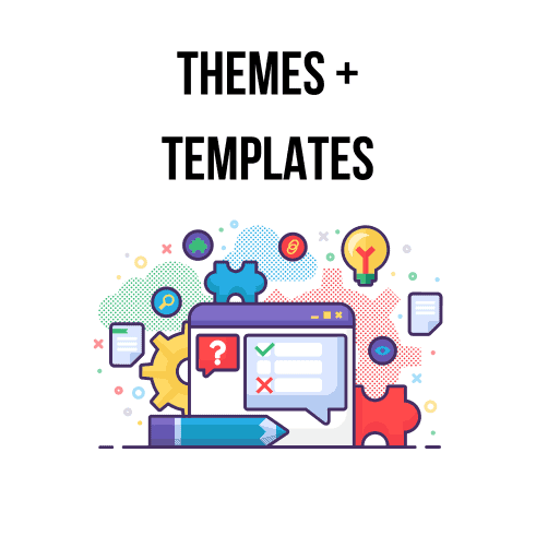 Themes and templates illustration Themes and templates illustration