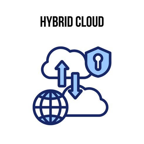 hybrid cloud illustration hybrid cloud illustration