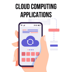 Cloud computing applications illustration Cloud computing applications illustration