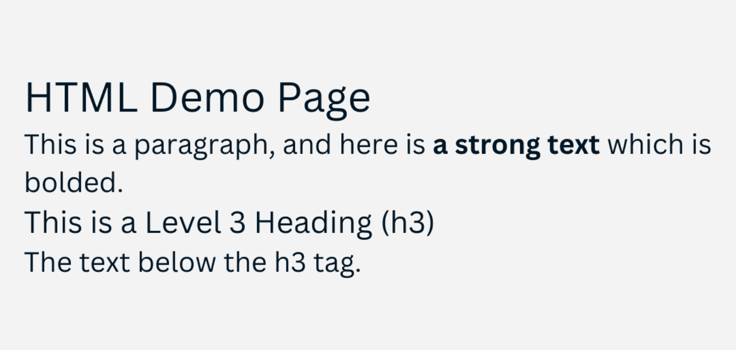 HTML coding example