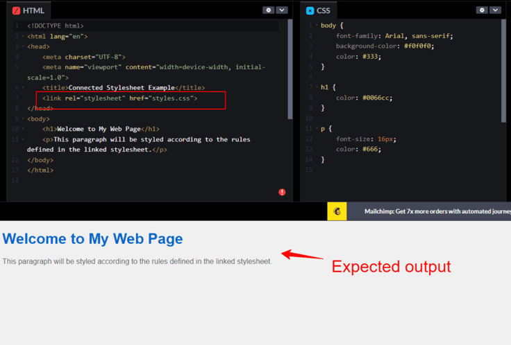 Codepen HTML example