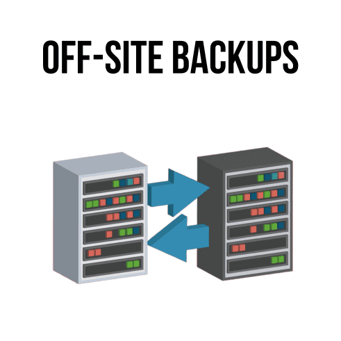 Off-site backups illustration