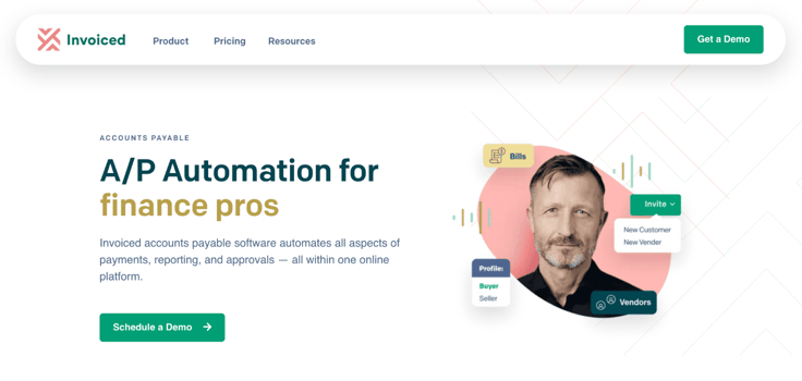 Invoiced A/P automation webpage