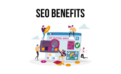 SEO benefits illustration SEO benefits illustration