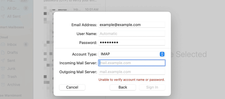 apple mail login