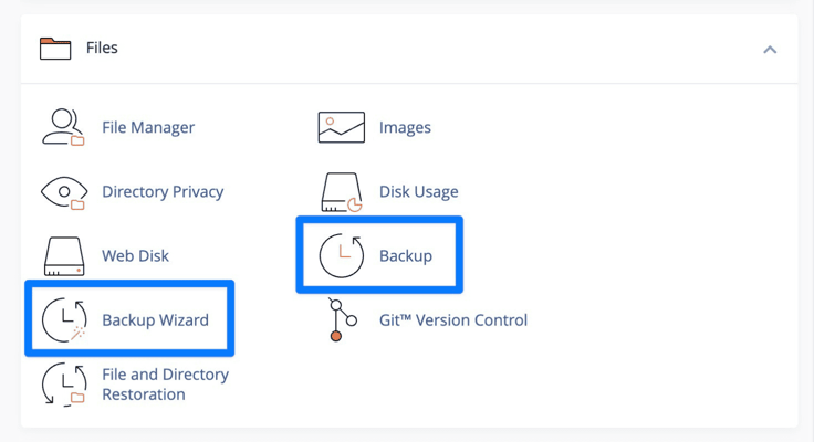backup navigation links