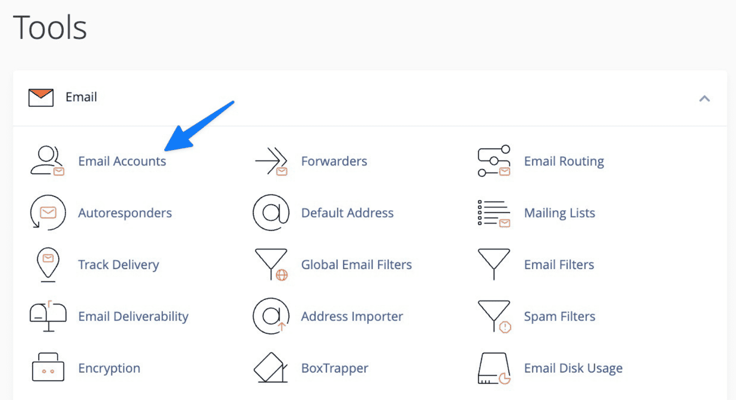 cpanel tools view