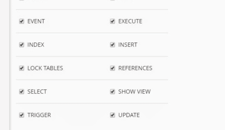 database actions