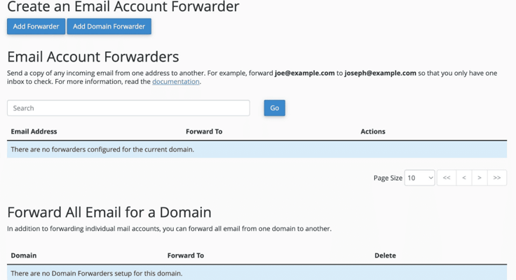 email account forwarder